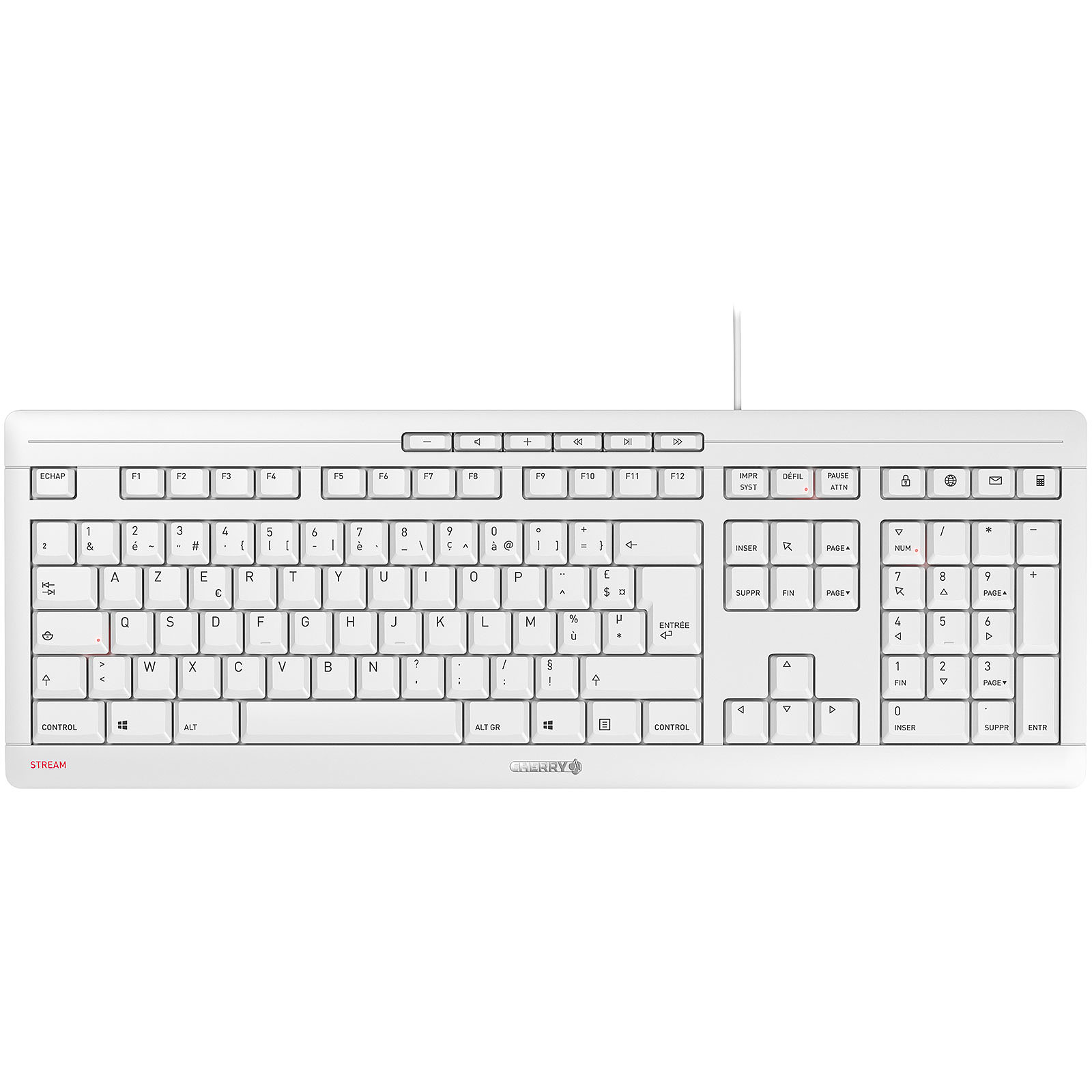 Cherry Stream Keyboard gris AZERTY Français Highweb