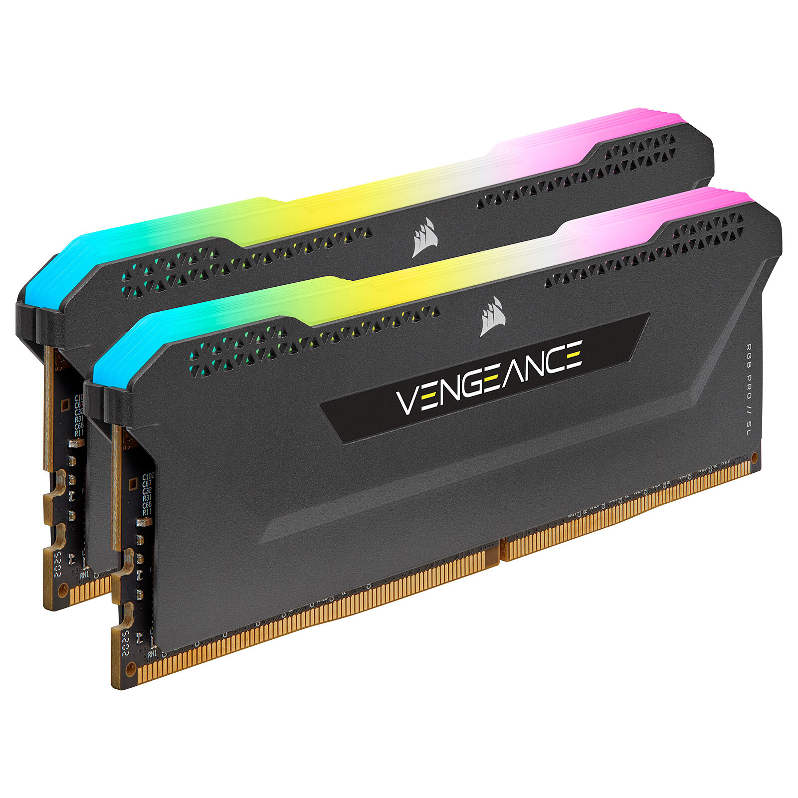 Corsair Vengeance RGB PRO SL Series 16 Go 2 x 8 Go DDR4 3200 MHz CL16 Noir CMH16GX4M2Z3200C16 Highweb
